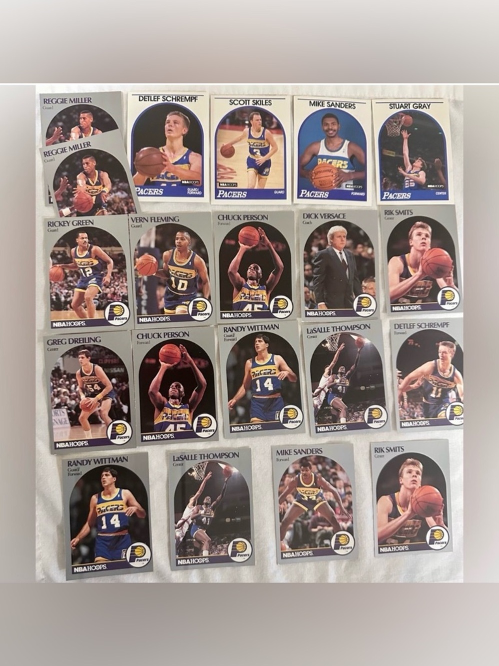 Pacers Reggie Miller NBA Trading Cards Set 1989-1999 (20 cards)